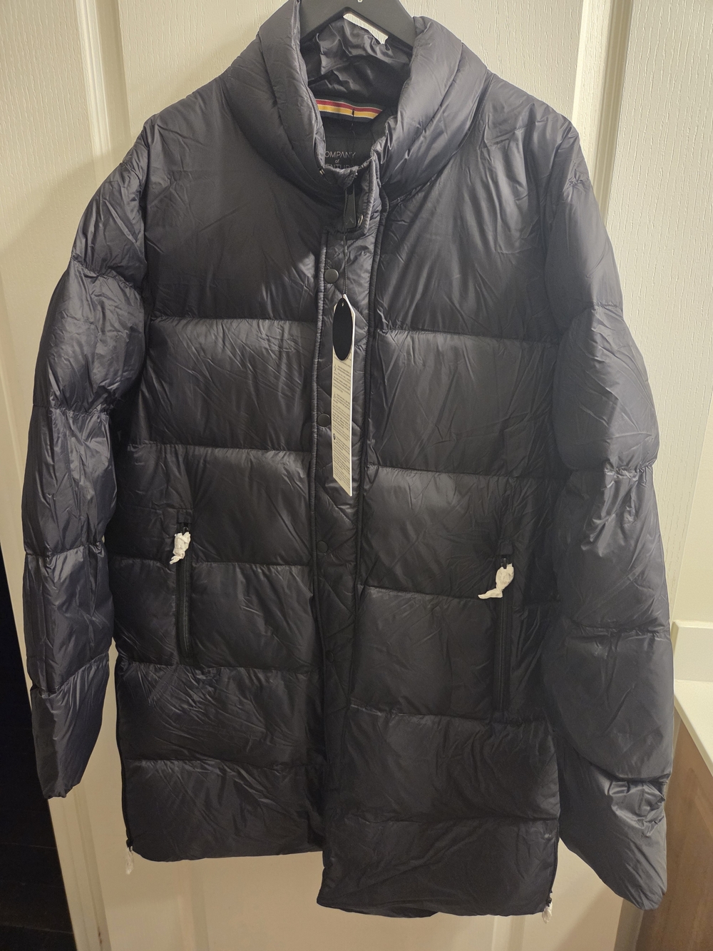 HBC Men's Black Puffer Coat - Lightweight Insulated Jacket